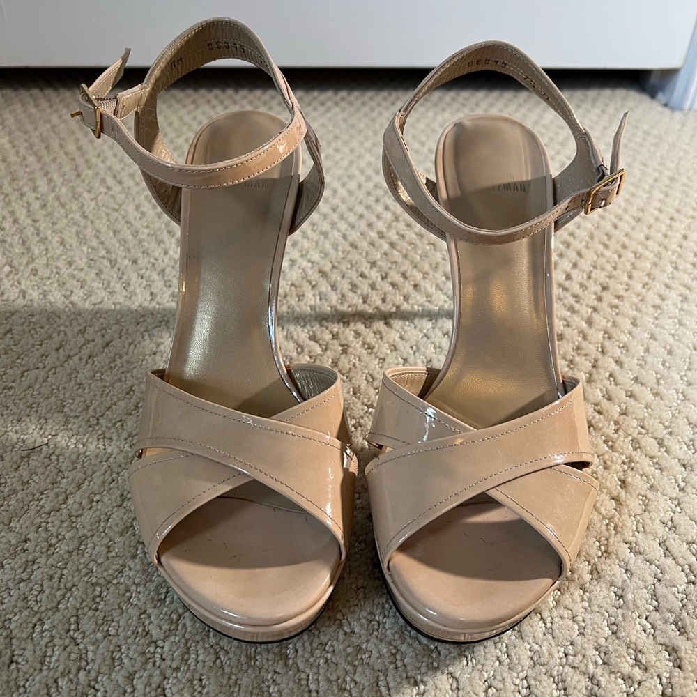 Stuart Weitzman tan high heels size 7.5